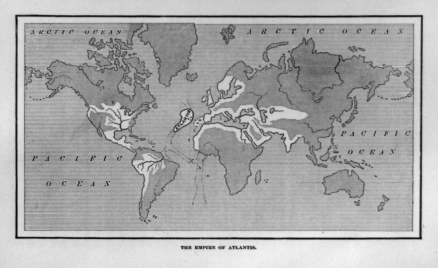 The empire of Atlantis [map], 1882 — antique map