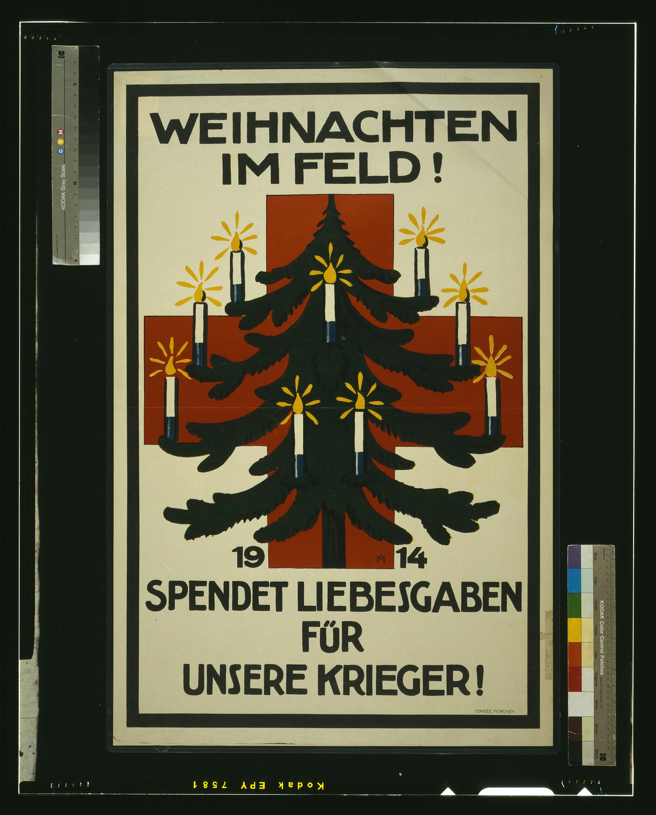 Weihnachten im Feld! 1914 Spendet Liebesgaben für unsere Krieger!, 1914 — historic image