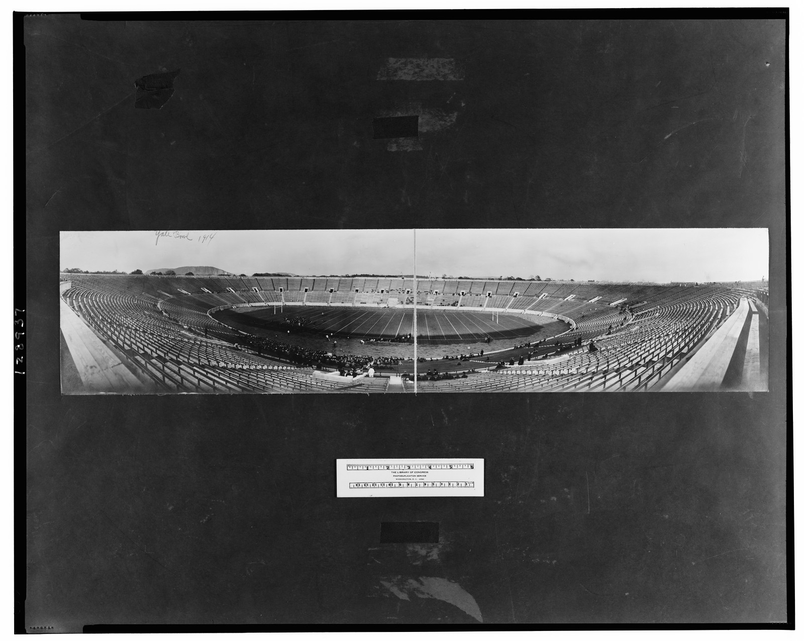 First scrimmage in the Yale Bowl, c1914. — historic photograph