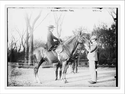 Horseback riding ring, Central park, New York