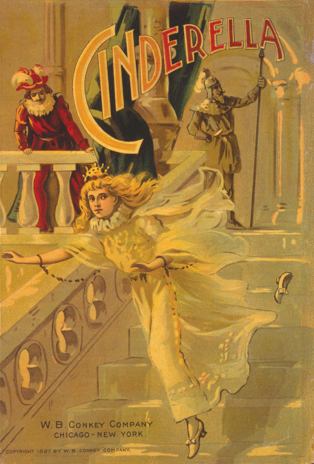Cinderella, c. 1897 — antique lithograph