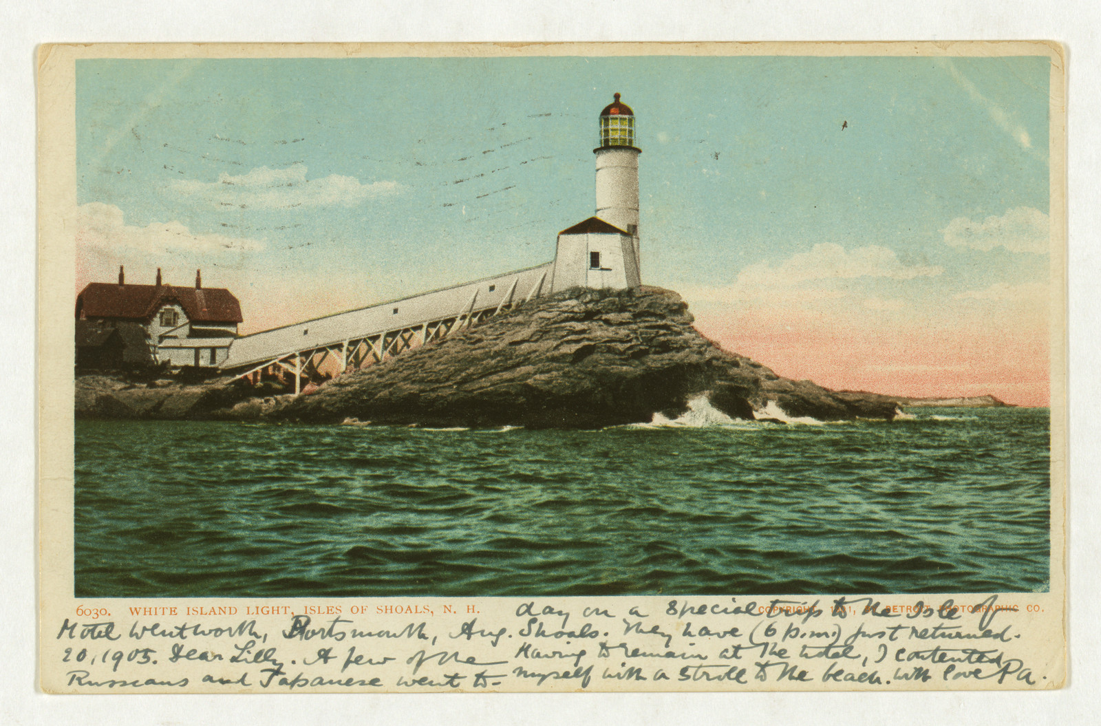 White Island Light, Isles of Shoals, N.H., c1901. — historic photograph