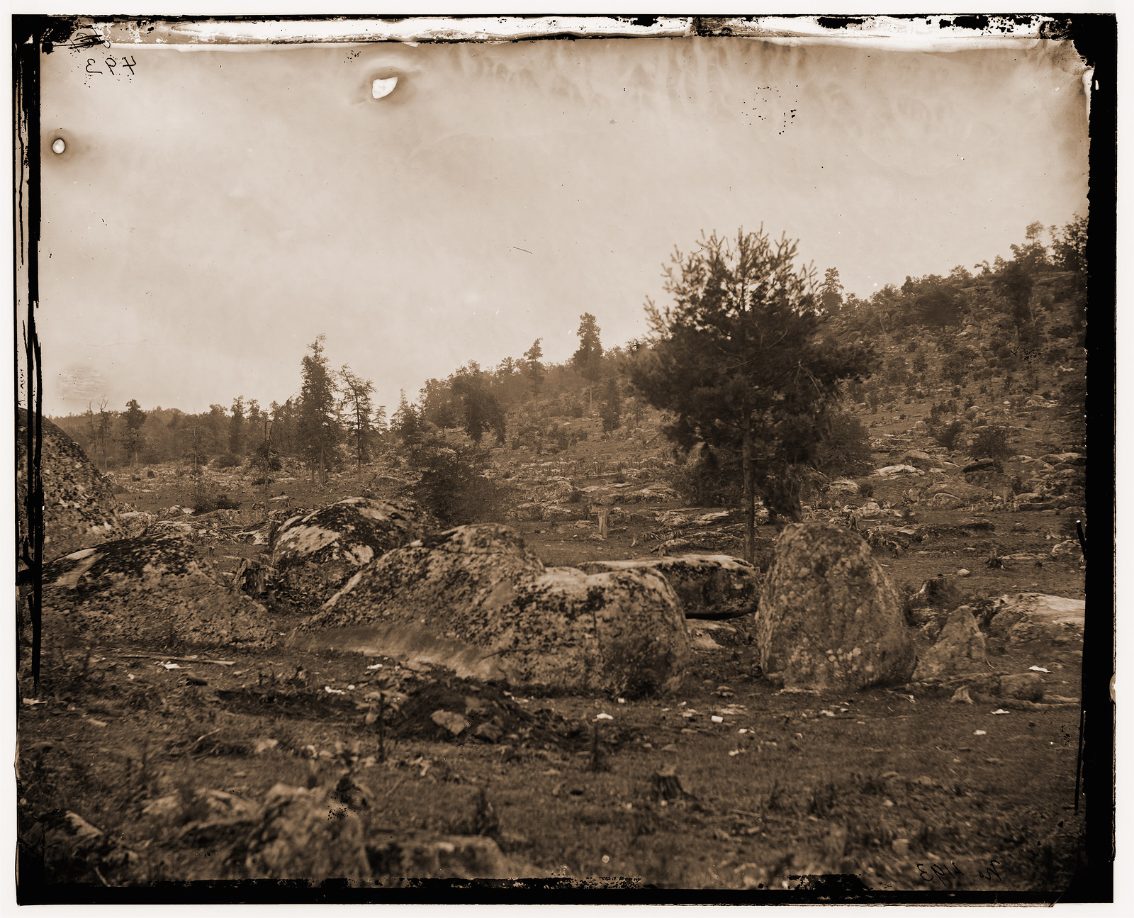 Gettysburg Pennsylvania. Little Round Top, 1863 — historic photograph
