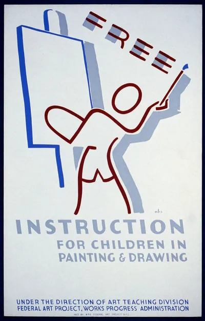 Free instruction for children in painting & drawing / nbs.