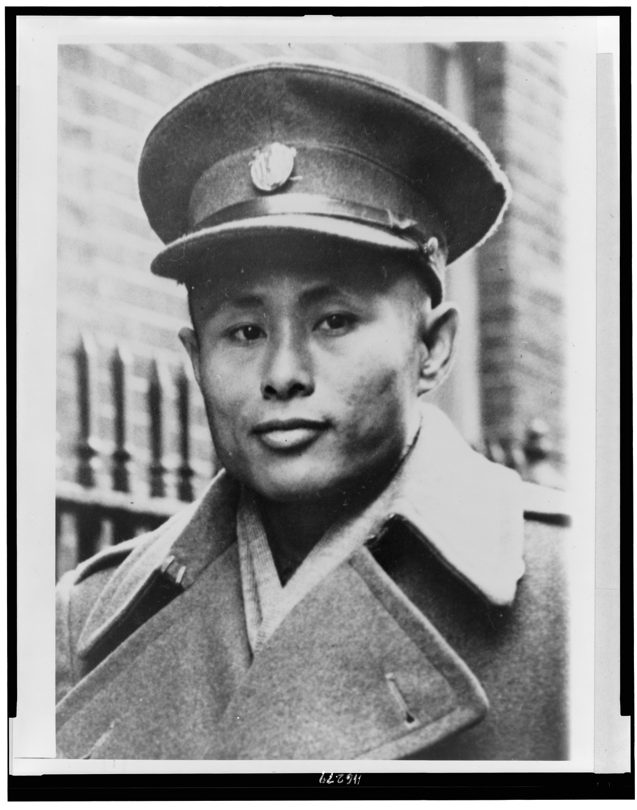 [U Aung San, head-and-shoulders portrait, in military uniform] — historic photograph