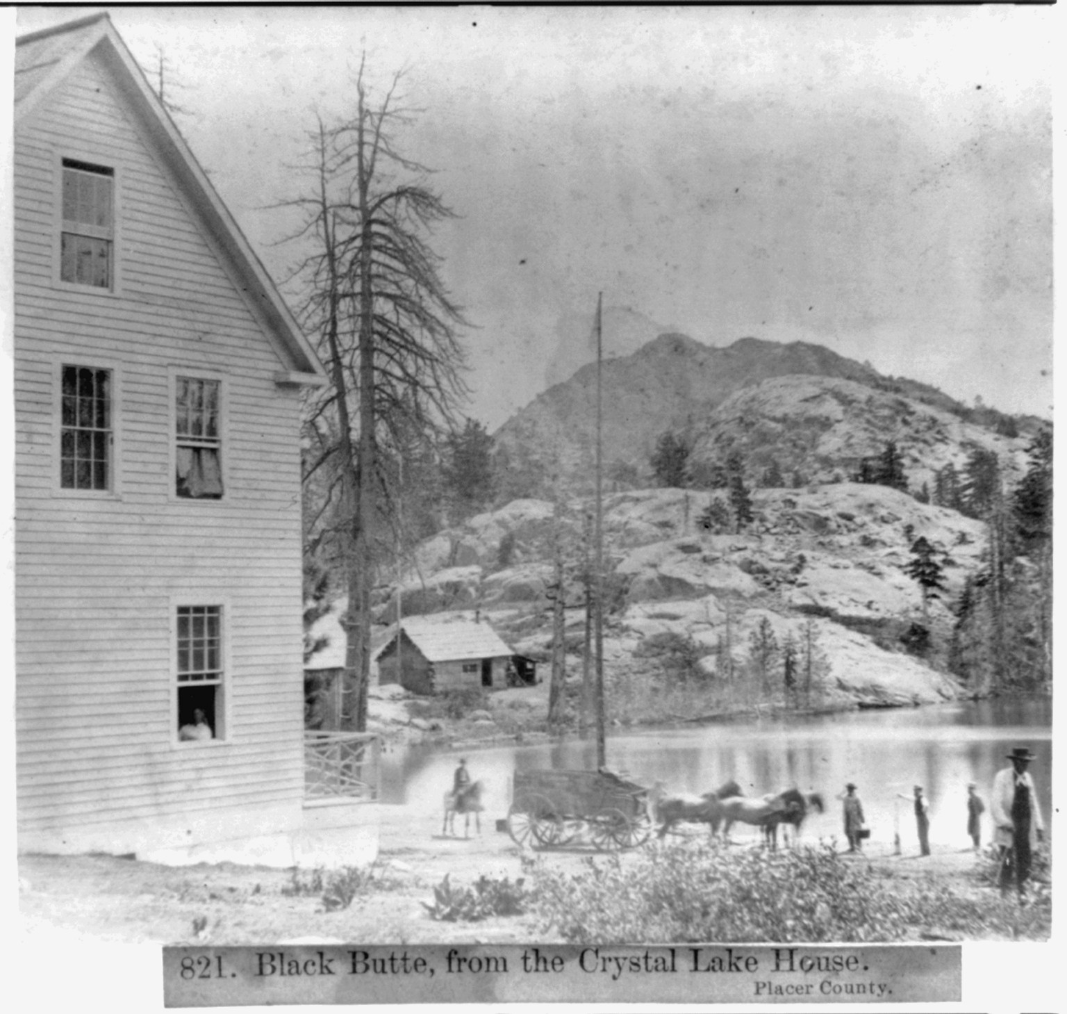 Black Butte, from the Crystal Lake House - Placer County, [published 1866] — historic photograph