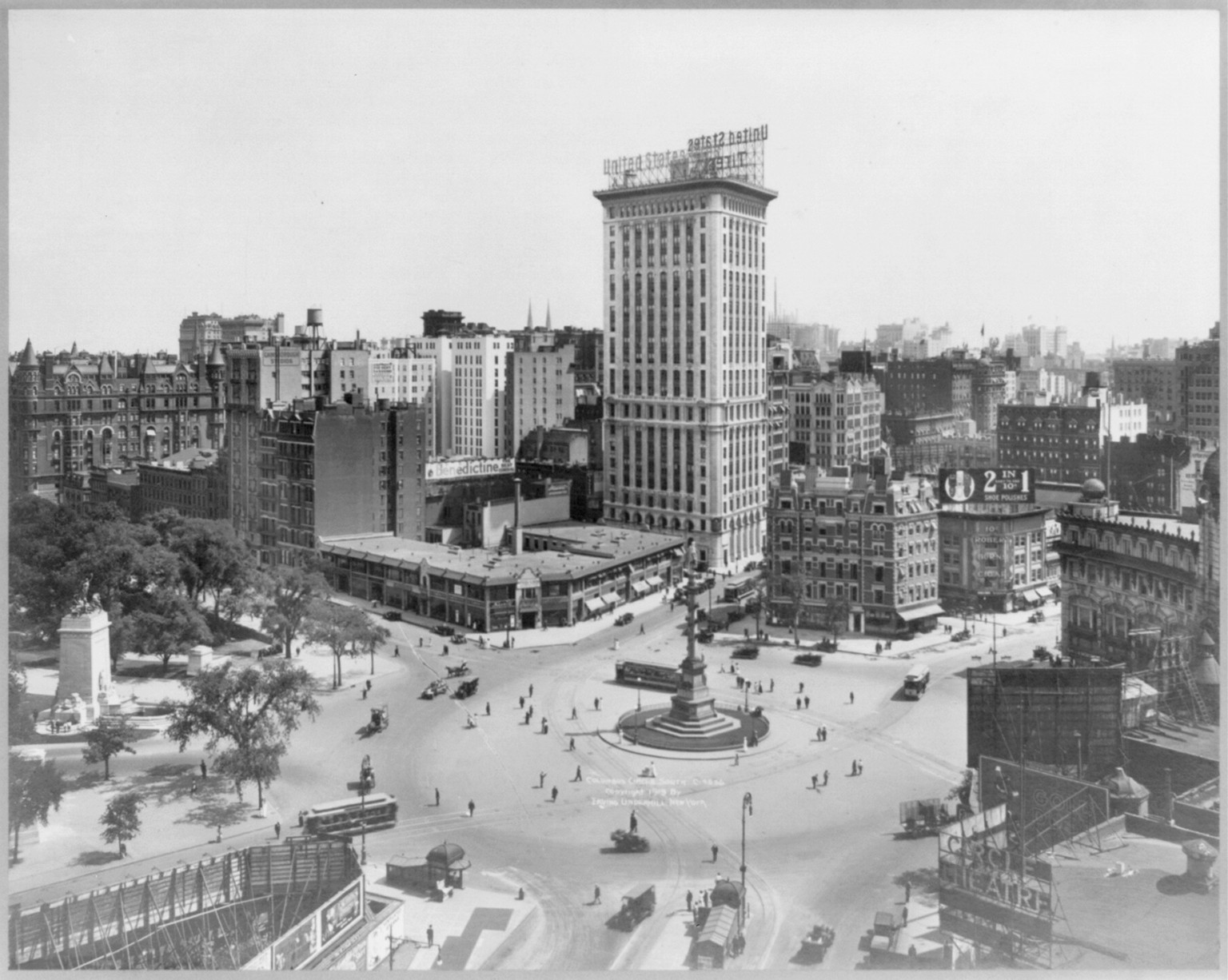 Columbus Circle, New York City: [Looking South], c1913 — historic photograph