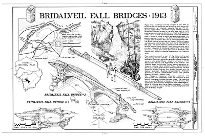 Bridalveil Fall Bridges 1913 architectural drawing sheet