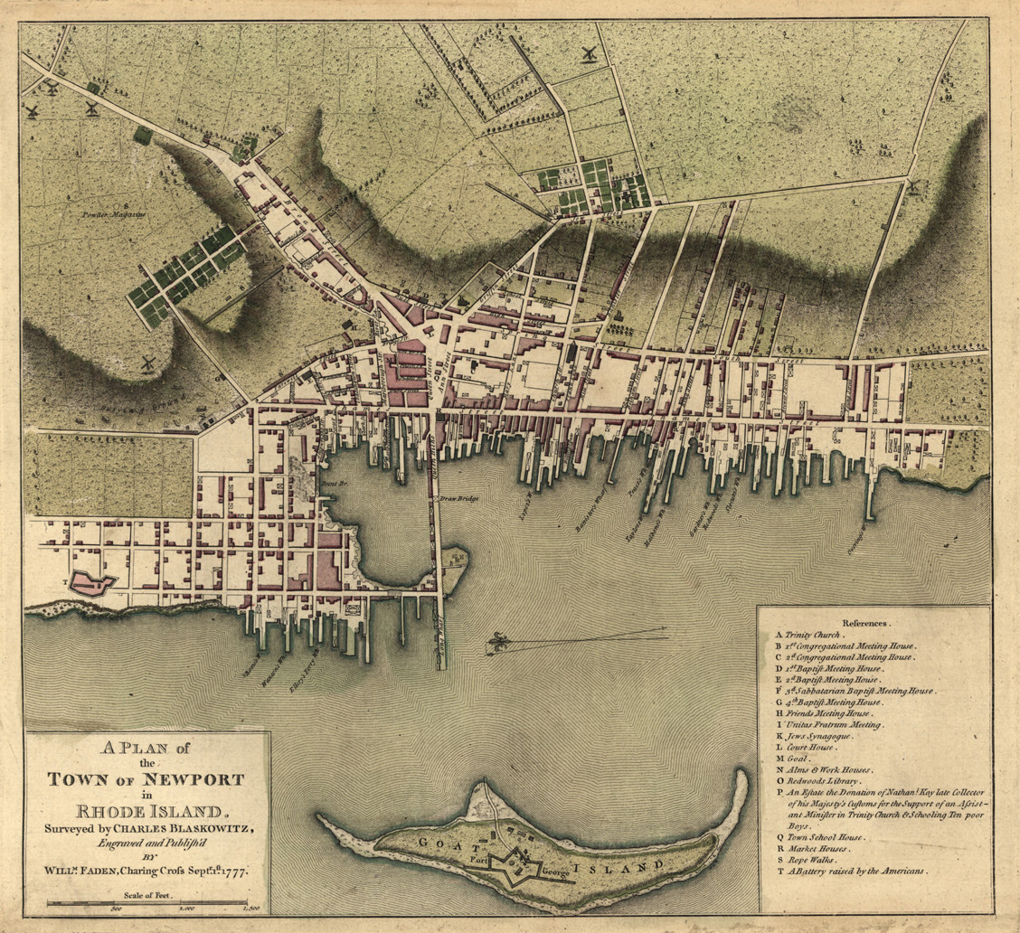 Newport, Rhode Island, 1777, 1777 — antique map