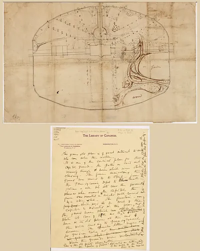 [Sketch plan for landscaping the grounds of the President's House, ca. 1802-05]