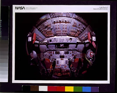 Flight deck of space shuttle Columbia