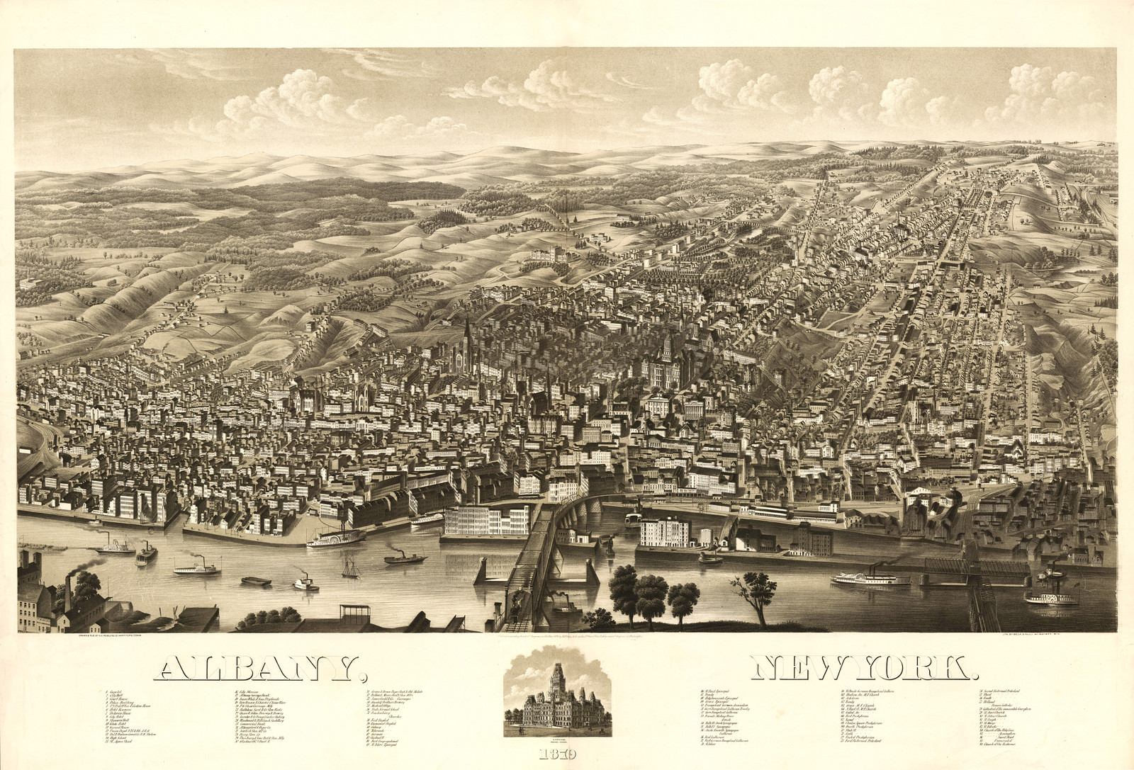 Albany, New York, 1879, 1879 — antique map