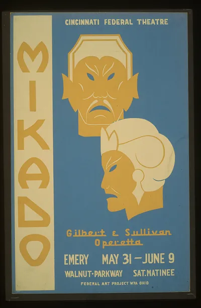 Cincinnati Federal Theatre [presents] Mikado [a] Gilbert & Sullivan operetta