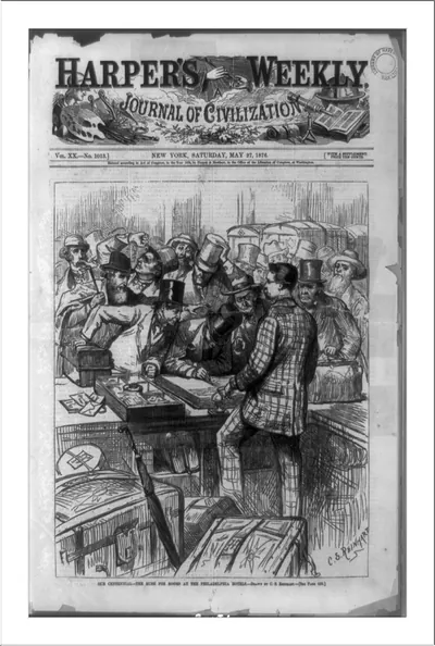 Our centennial--the rush for rooms at the Philadelphia hotels / C.S. Reinhart.