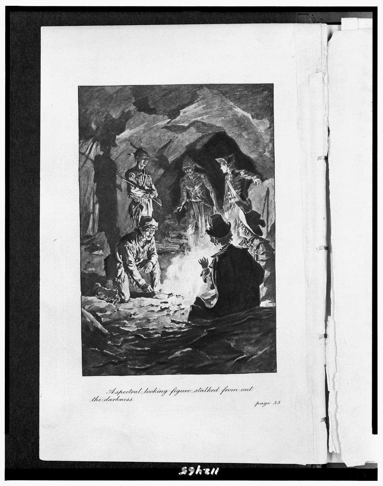 A spectral looking figure stalked from out the darkness / E. Boyd Smith., Boston and New York : Houghton, Mifflin and Company, 1899. — historic print