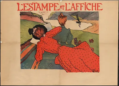 L'Estampe et L'Affiche poster showing two women in a landscape