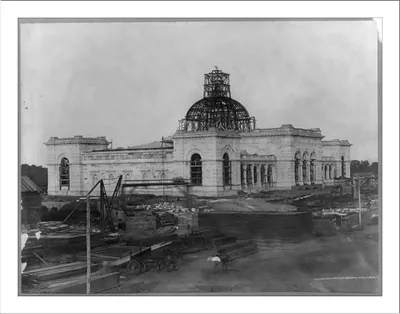 [Centennial Exhibition, Philadelphia, 1876: Construction of Art Gallery and Memorial Hall, Sept. 1875]