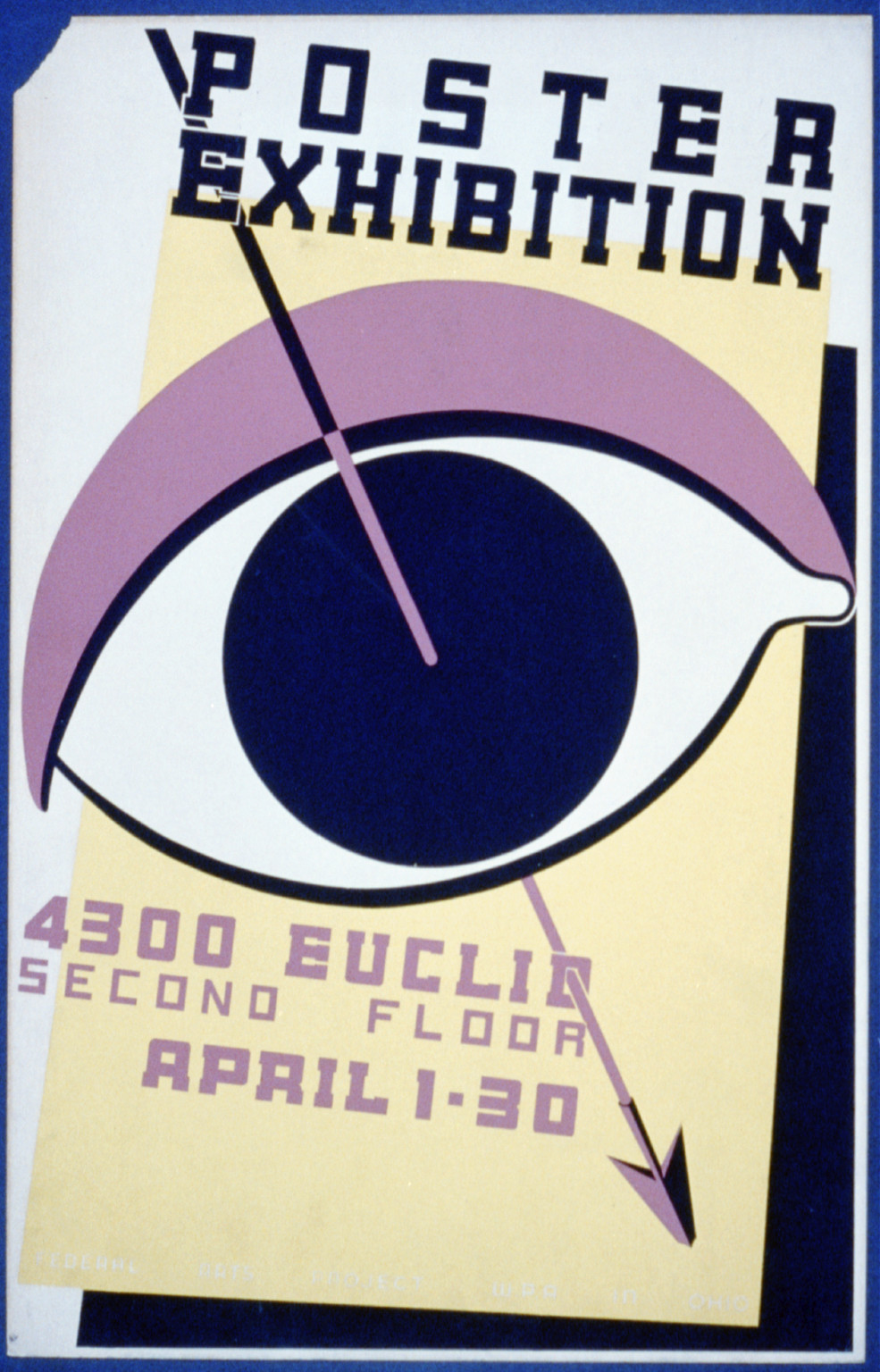 Poster exhibition 4300 Euclid second floor, 1938 — vintage poster