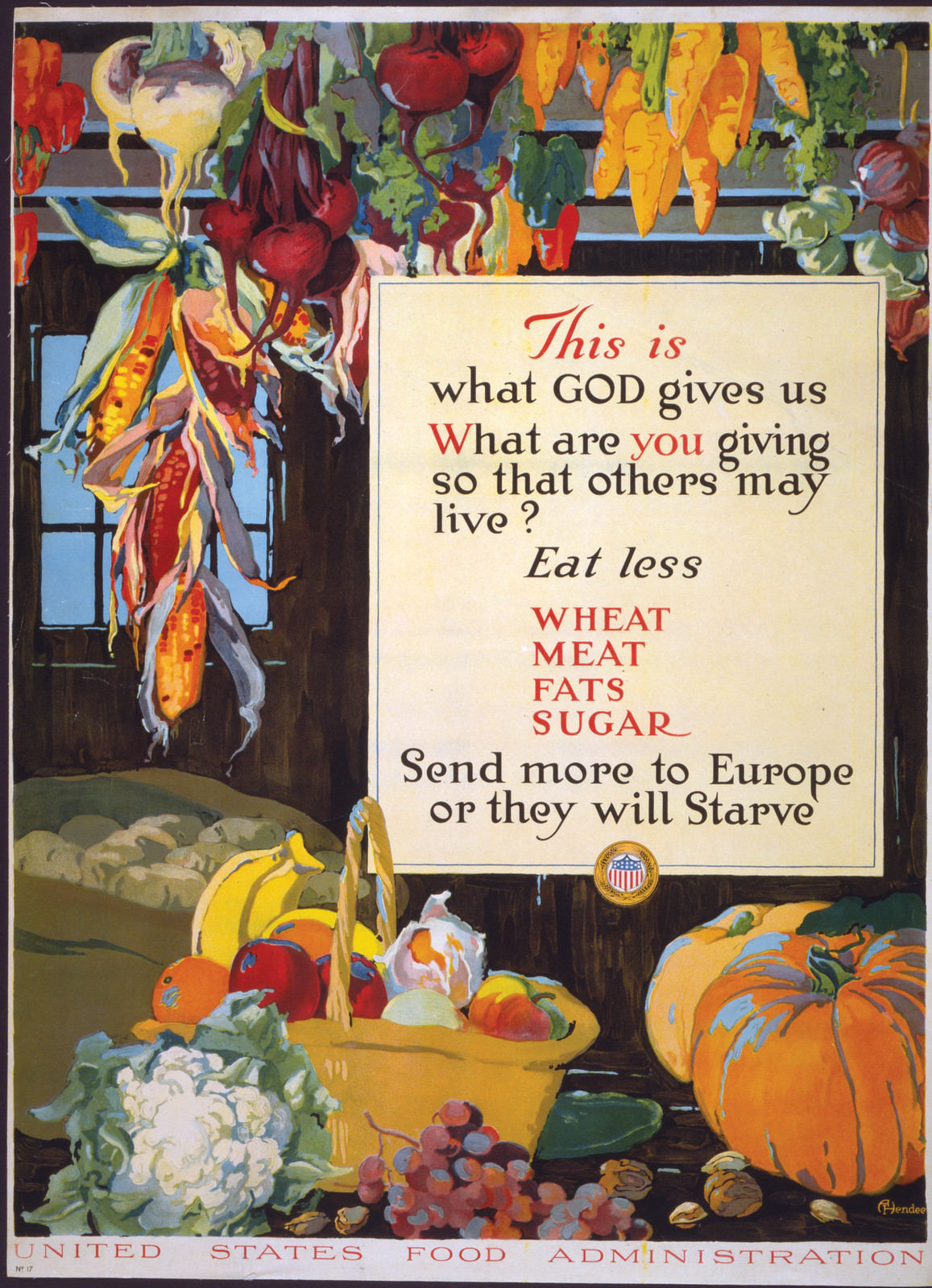 This is what God gives us: US Food Administration poster — vintage poster