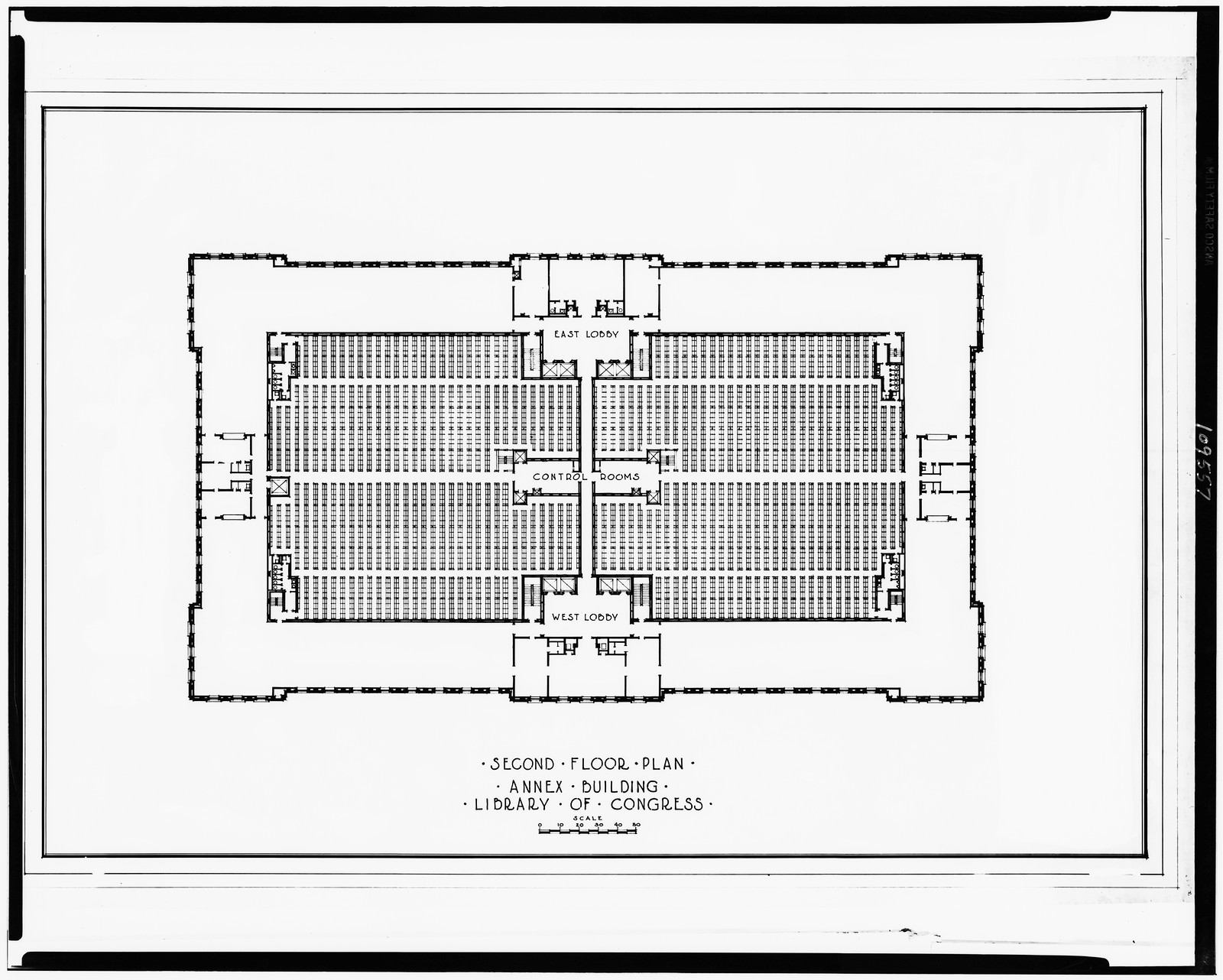 Second Floor Plan, Annex Building, Library of Congress — historic image