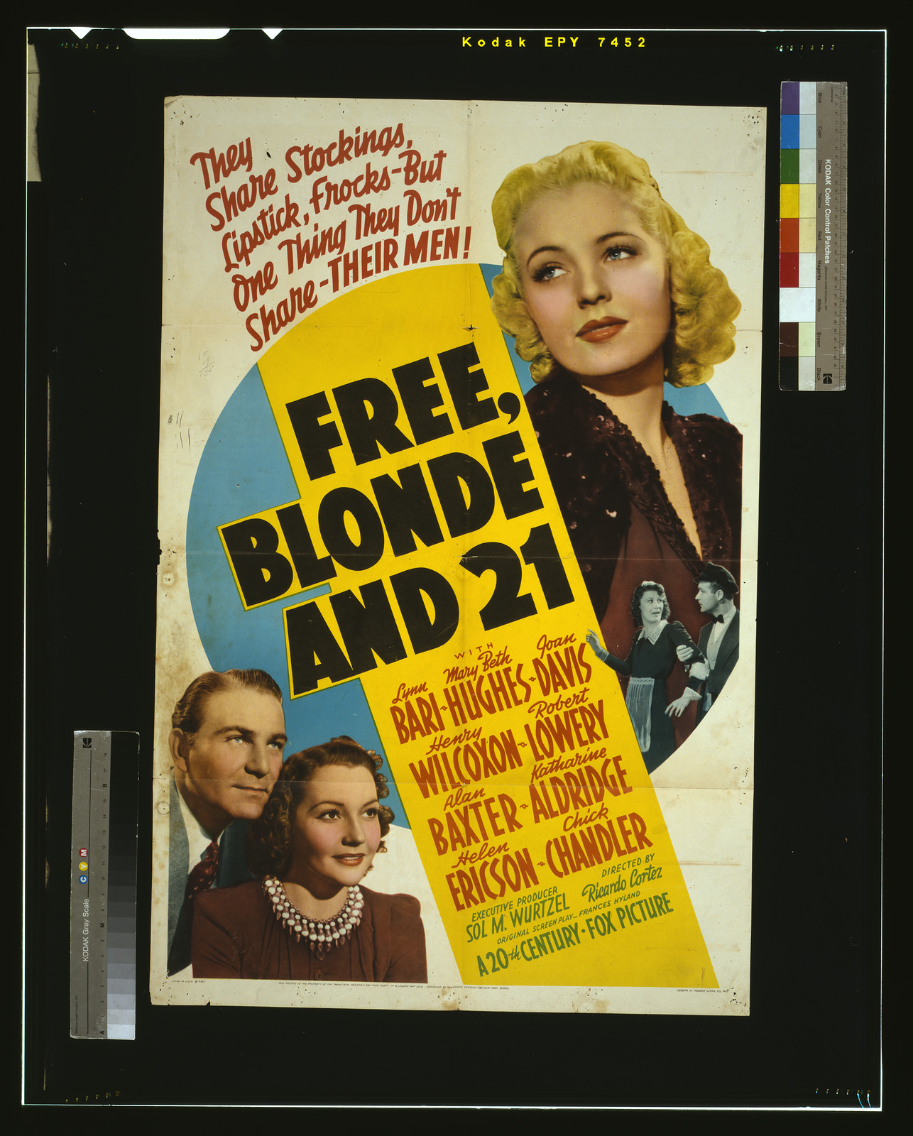 Free, blonde and 21, U.S.A. : Joseph H. Tooker Litho. Co., Inc., c1940. — vintage poster