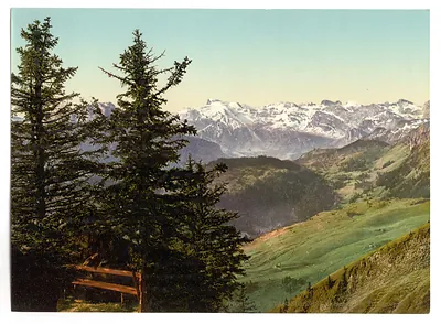 Stanserhorn view of Mount Titlis Unterwald Switzerland