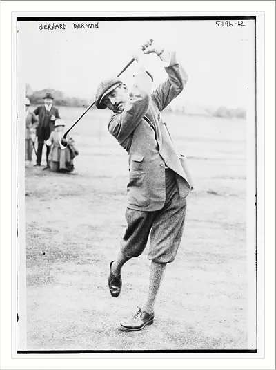 Bernard Darwin (playing golf)