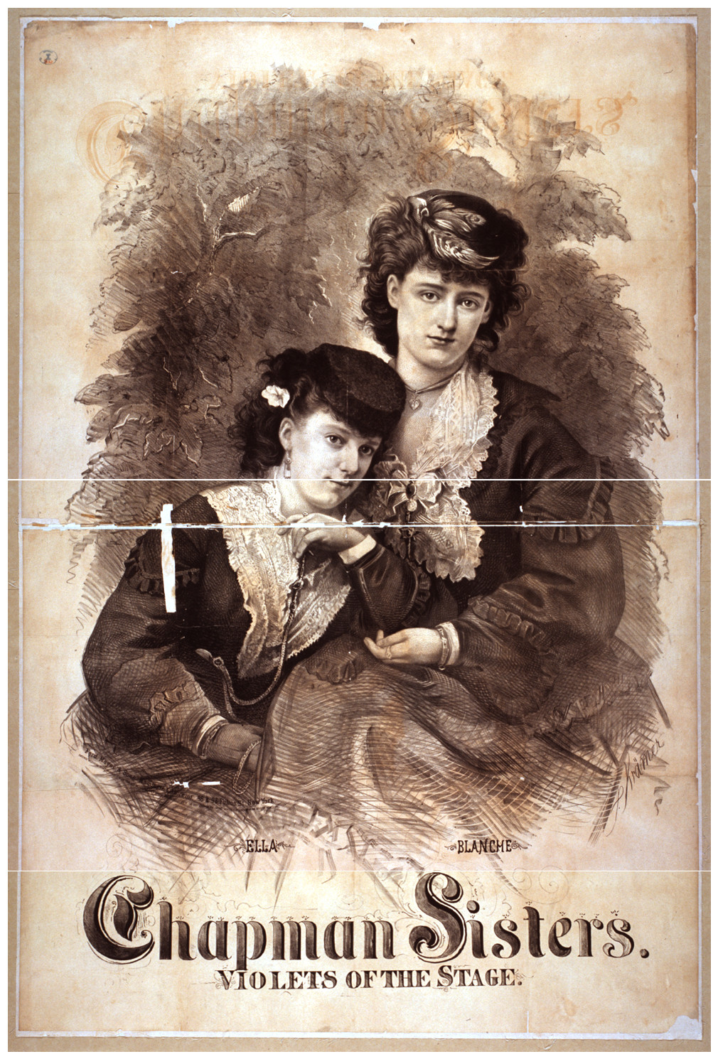 Chapman Sisters violets of the stage, 1870 — vintage poster