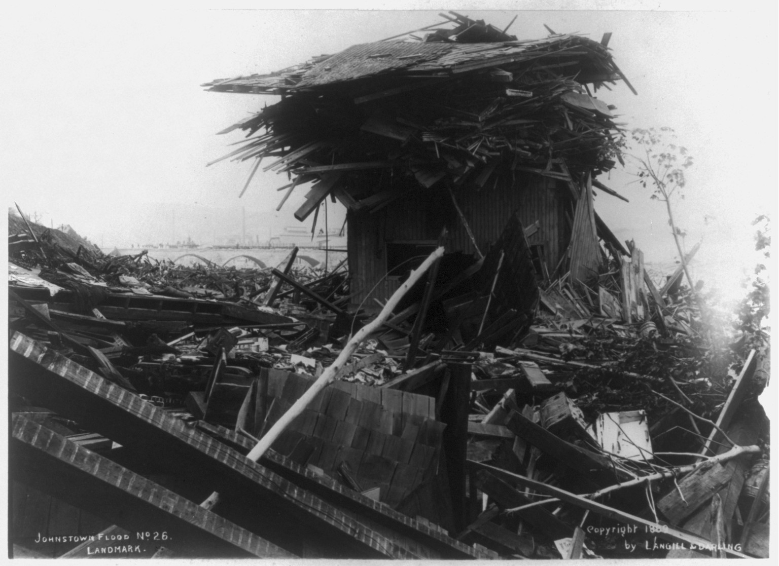 Johnstown Flood, 1889: Landmark #26, c1889. — historic photograph