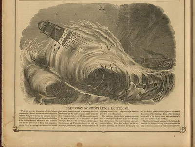 Destruction of Minot's Ledge Lighthouse