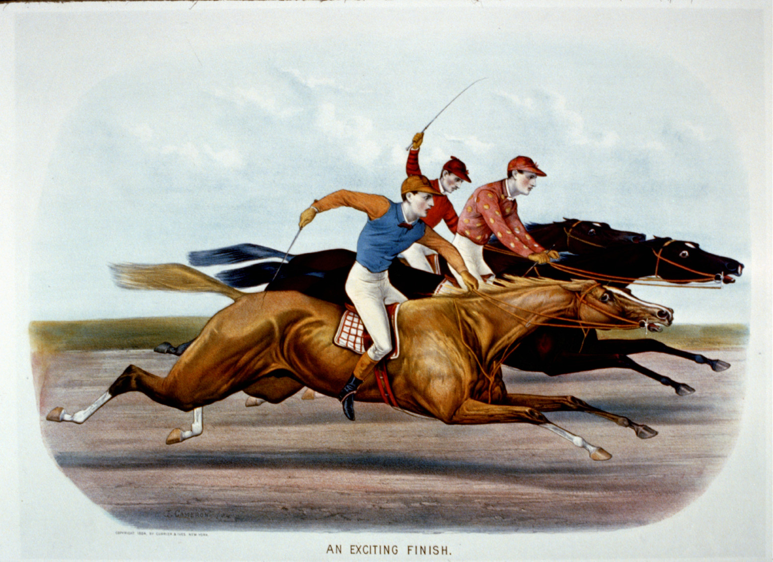 An exciting finish / J. Cameron., c1884 June 2. — antique lithograph