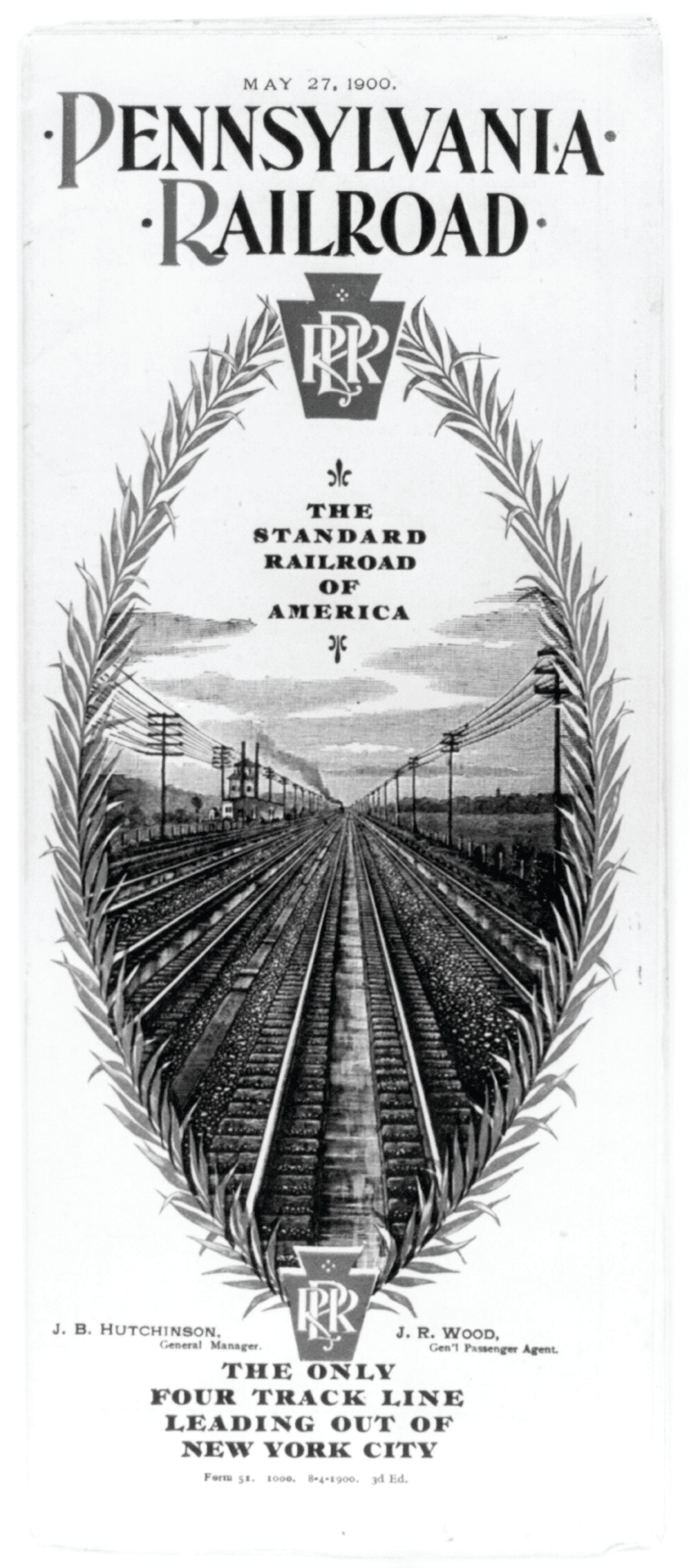 Pennsylvania Railroad, 1900 — antique engraving