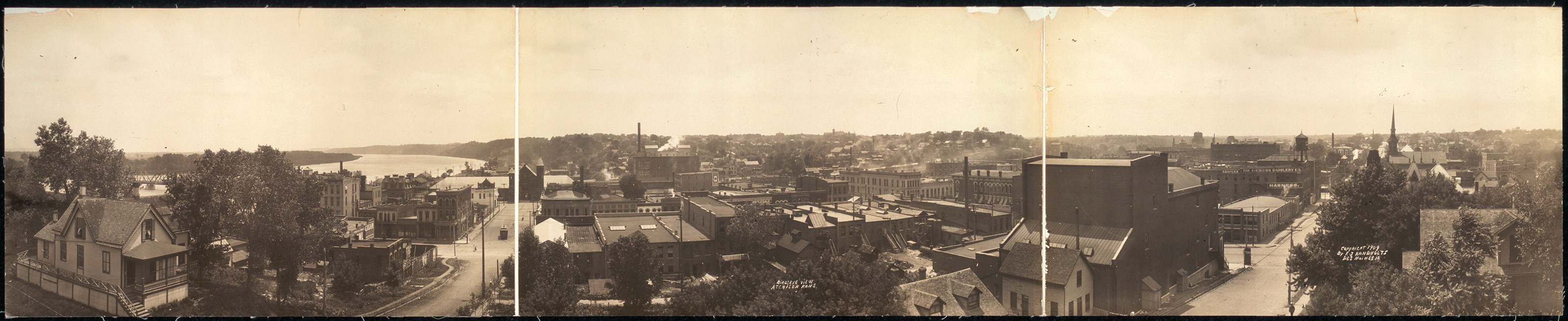 Birdseye view, Atchison, Kansas, 1909, 1909 — historic image
