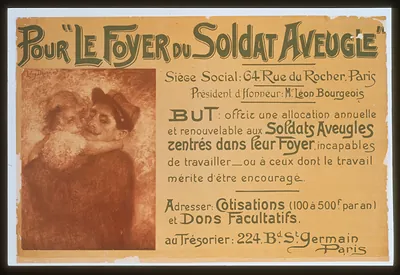 Pour le Foyer du Soldat Aveugle