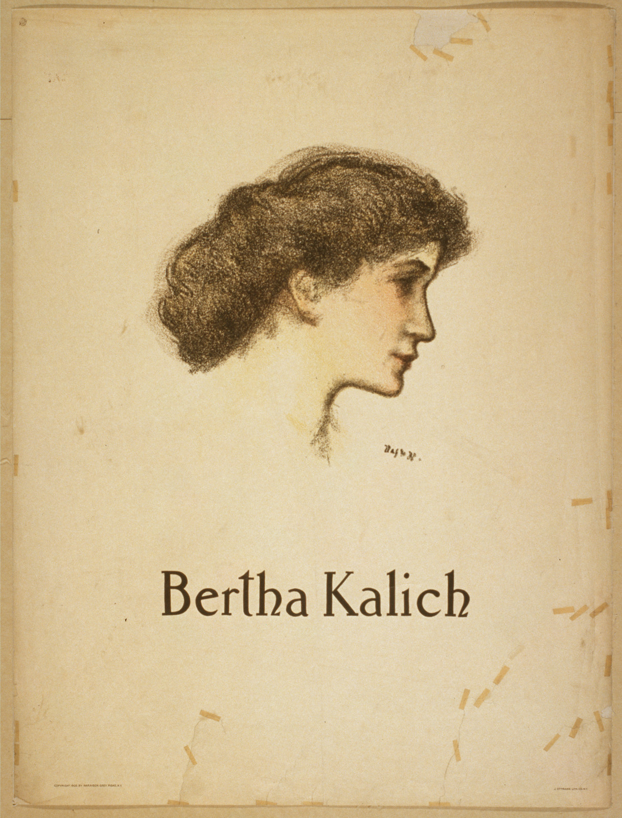 Bertha Kalich, 1905 — vintage poster