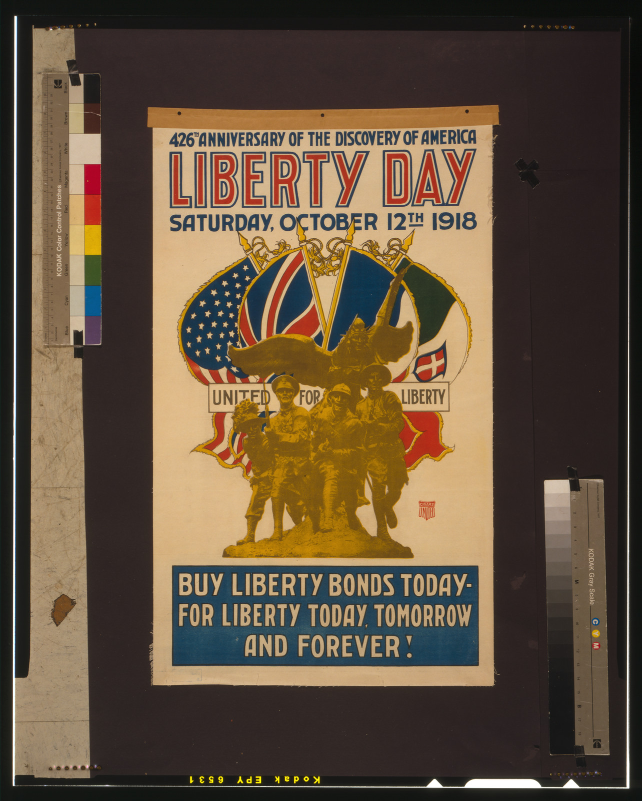 Liberty Day poster: Buy Liberty Bonds Today, 1918 — vintage poster