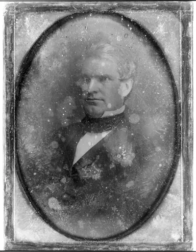 [Nathan Kelsey Hall, half-length portrait, three-quarters to the left]