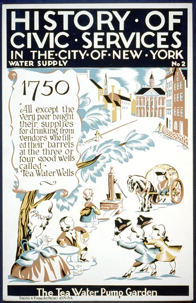 History of civic services in the city of New York Water supply No. 2 (S) The tea water
