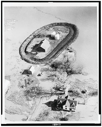 Big ditch" [plowed dike for protection from flood waters]"