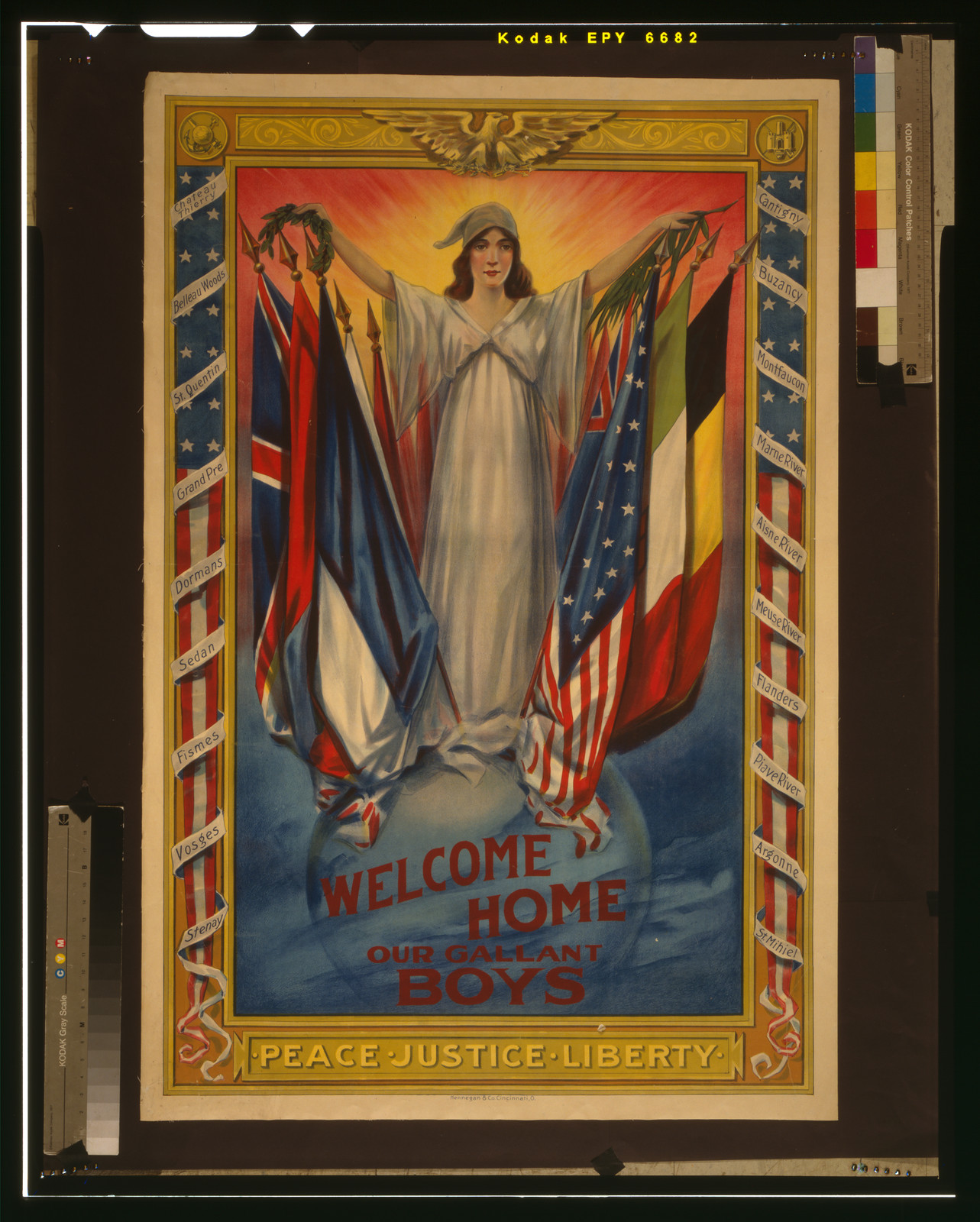 Welcome home our gallant boys / Hennegan Co. Cincinnati O., 1918 — vintage poster