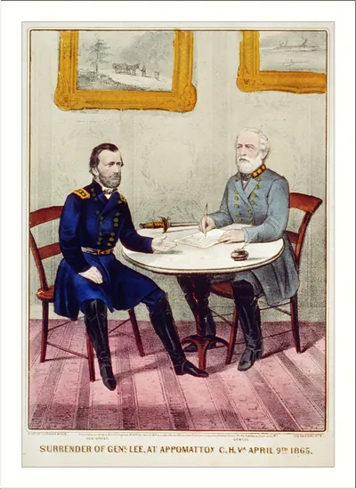 Surrender of Genl. Lee, at Appomattox C.H. Va. April 9th. 1865