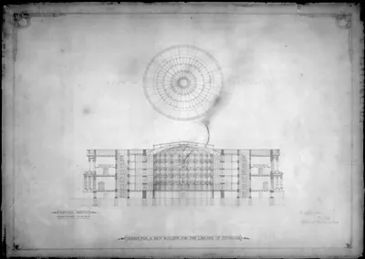 [Library of Congress, Washington, D.C. Vertical section and plan of skylights]