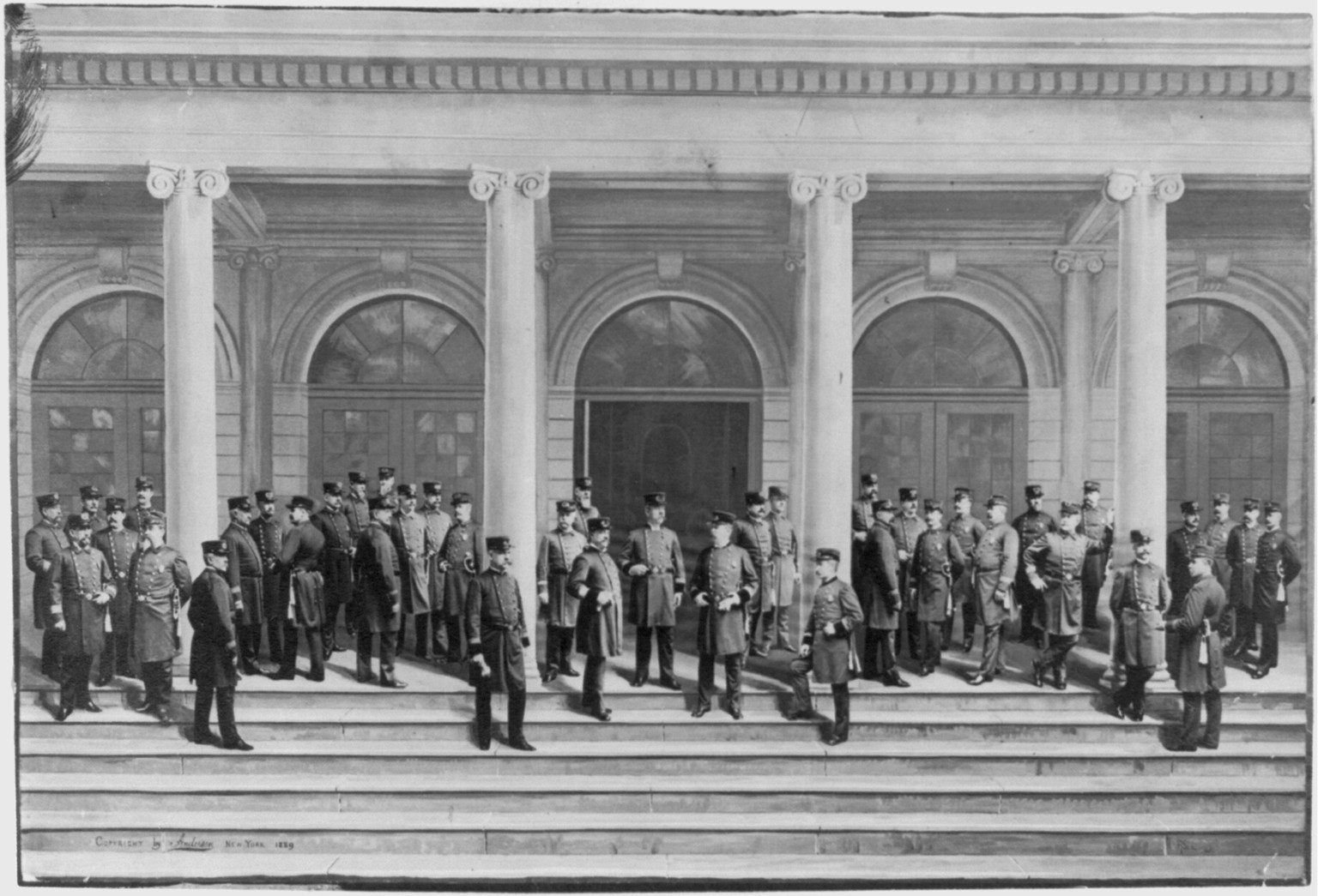 Composite photograph group of the Chiefs of Police, New York City, c1889. — historic photograph