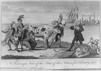 A picturesque view of the state of the nation for February 1778