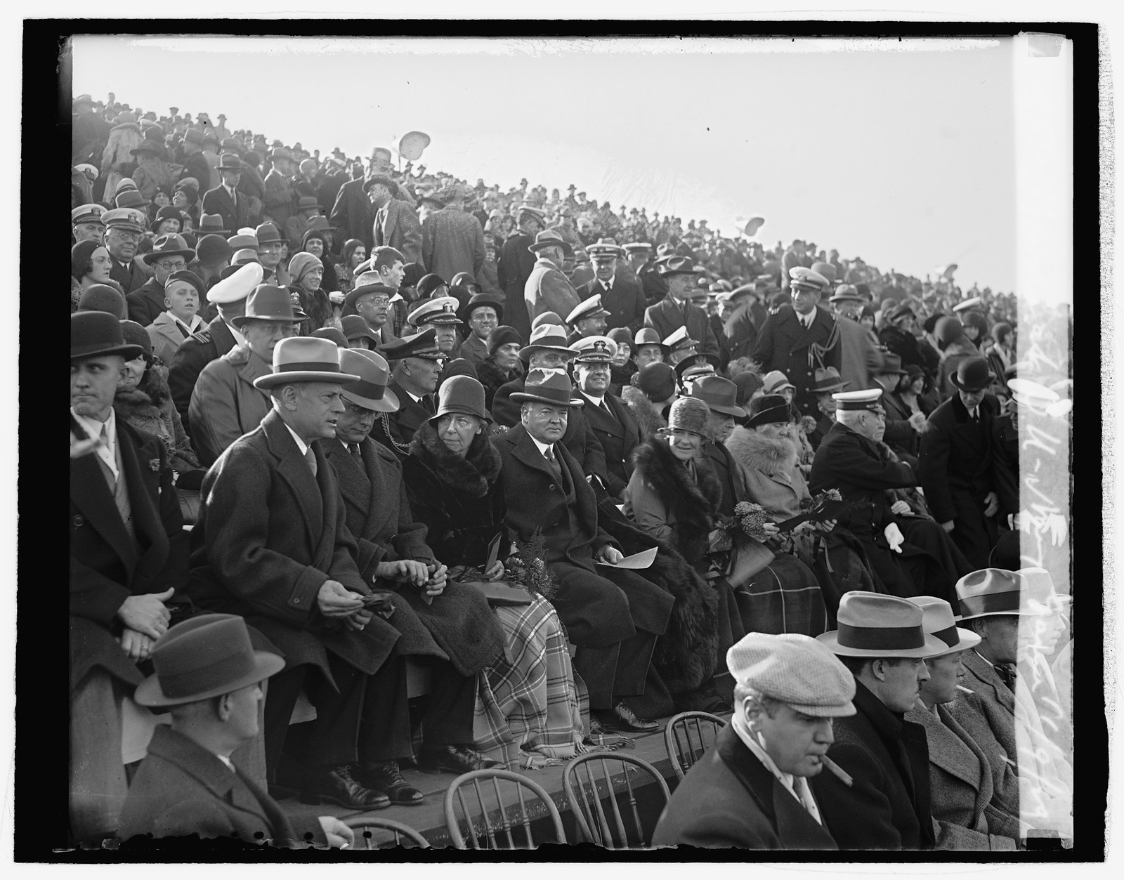 Hoover at G.U. - Navy game, 11/9/29, [19]29 November 9. — historic photograph