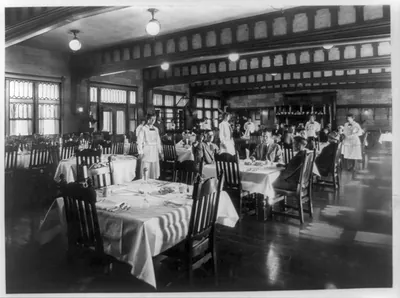 Dining room, Hotel Bisonte, Hutchinson, Kansas