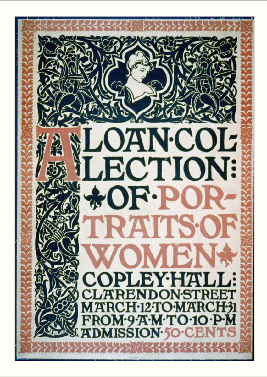 A loan collection of portraits of women : Copley Hall.../ B.G.G., '95, 1895 — vintage poster