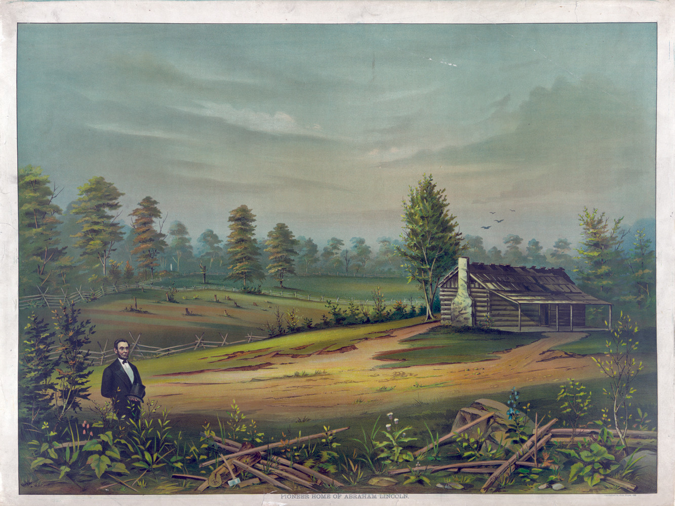 Pioneer Home of Abraham Lincoln — historic image