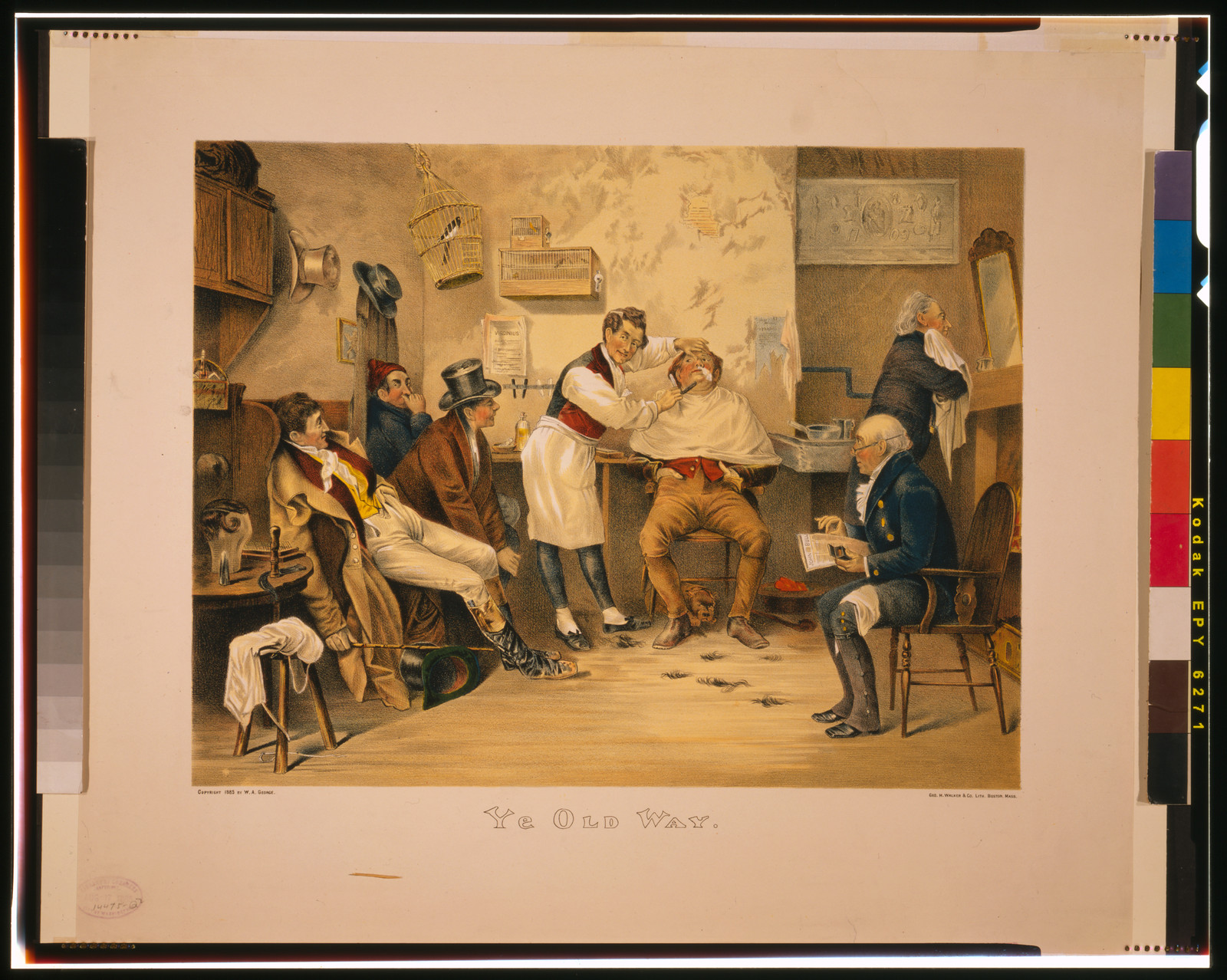 Ye old way / Geo. H. Walker & Co. lith., Boston, Mass., c1885. — antique lithograph