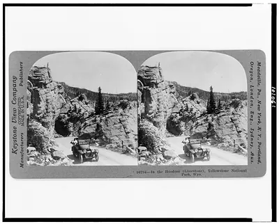 In the Hoodoos (limestone), Yellowstone National Park, Wyo.